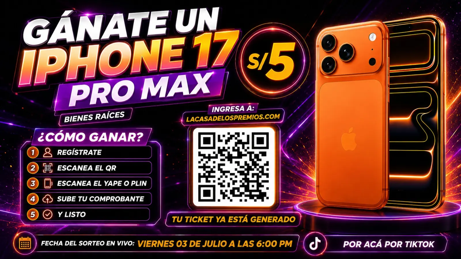 Flyer del Sorteo Jamil